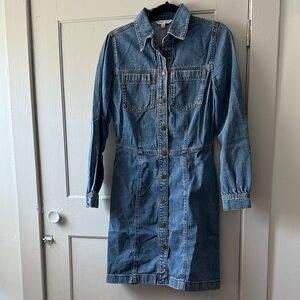Denim Button-Up Dress